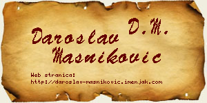 Daroslav Masniković vizit kartica